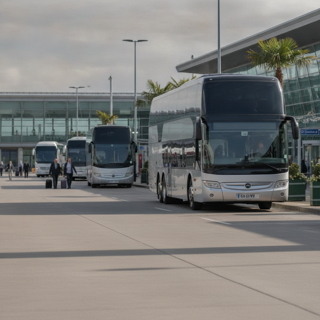 Home — executive coach meeting a group at Glasgow Airport