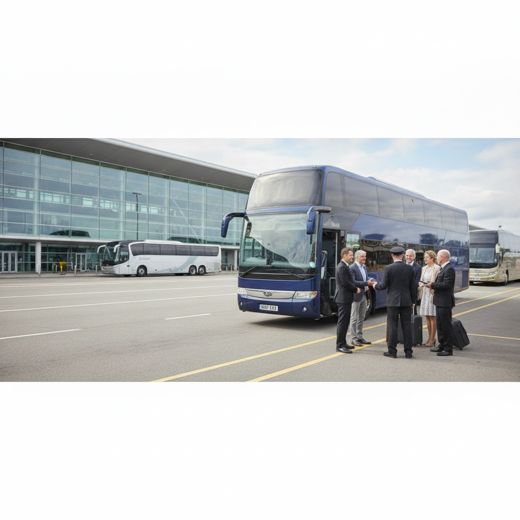 Meet & Greet at Glasgow — executive coach meeting a group at Glasgow Airport